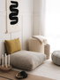 Atelier Del Sofa Cojín TEDDY Gris 70x27x70 cm 100% Tela TEDDY Confortable para Hogar